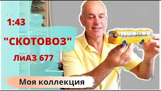 Модели автобусов. ЛиАЗ 677. Автомобили в масштабе 1:43