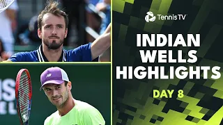 Medvedev Battles Dimitrov; Rune Faces Fritz, Paul & Monfils Too | Indian Wells 2024 Day 8 Highlights