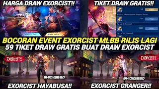 TANGGAL RILIS EVENT EXORCIST HAYABUSA & GRANGER !! 10X DRAW DIJAMIN DAPAT ITEM LIMITED MLBB 2024