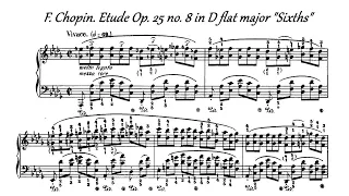 F. Chopin - Etude Op. 25 no. 8 in D flat major "Sixths"