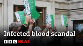 UK government covered up infected-blood scandal which left victims exposed, report finds | BBC News