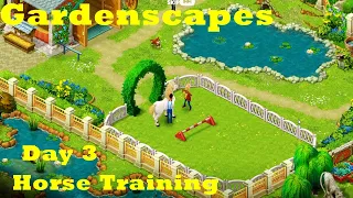 Gardenscapes New Area Day 3 Horse Training HD Walkthrough | 3 - match game | gameplay |android | ios