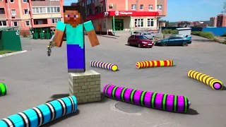 Minecraft vs  Slither.io in Real Life