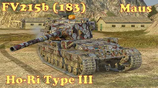 FV215b (183) & Ho-Ri Type III & Maus - WoT Blitz UZ Gaming