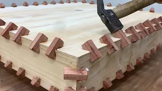 Amazing Creative Woodworking // How To Make A Simple Pocket Folding Table // Smart Wooden Box Table