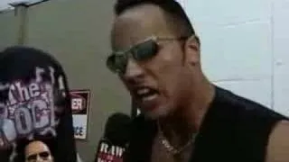 The Rock talks trash backstage