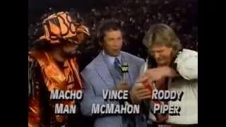 Roddy Piper, Macho Man and Vince McMahon Superstars Intro (06-15-1991)