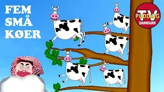 Fem små køer sad i et træ - Danske børnesange