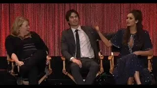 Paleyfest 2014 - Vampire Diaries Panel First Question "Delena Rain Kiss" [Altyazılı]