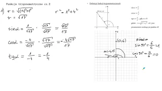 Funkcje trygonometryczne - lekcja cz. 2