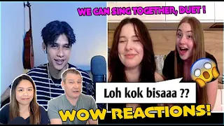 Dua cewek ini kaget setelah di nyanyiin lagu Bahasa mereka | SINGING REACTIONS OmeTV | REACTION !