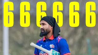 Dipendra Singh Airee 6 sixes in an Over against Qatar