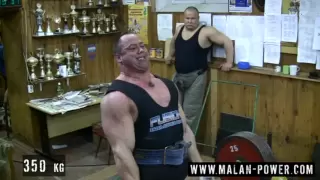 Malanichev deadlift training, 400 kg