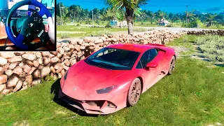 Lamborghini Huracan Evo - Forza Horizon 5 | Thrustmaster T150RS gameplay