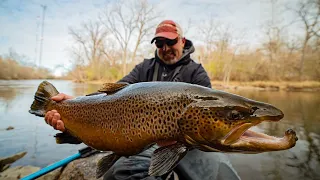 Fishing For GIANT Trout in Extremely TOUGH Conditions From SHORE Public Fishing