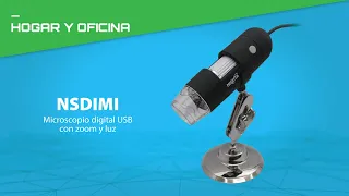 🔸 NSDIMI 🔸 Microscopio digital USB 2 Mpx y zoom 230X con luz