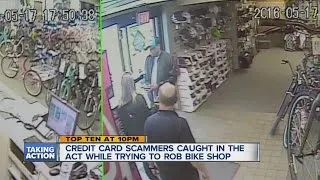 Thieves caught on tape in bike shop