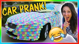 😱STICKY NOTE PRANK ON DAD'S CAR!😱 | We Are The Davises