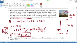 FLUID Power: Gage Absolute Pressure Head Example