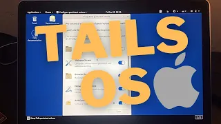 Tails OS running on MacBook Pro. Privacy-oriented Linux Distro