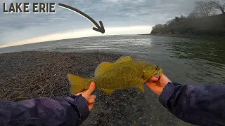 SMALLMOUTH BASS Fishing on the Shores of LAKE ERIE