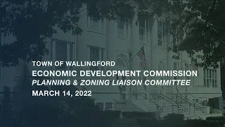 Economic Development Commission, Planning & Zoning Liaison Committee, Monday, March 14, 2022