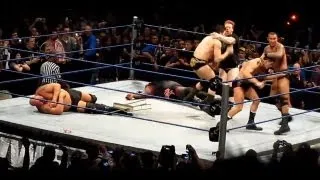Sheamus & Randy Orton saving Big Show from Mark Henry, Rhodes & Barrett @ WWE Smackdown World Tour
