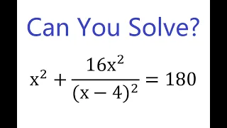 Math Olympiad | How to Solve this Algebraic Equation?