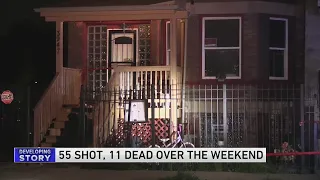 55 shot, 11 killed over violent weekend in Chicago