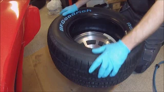 Mounting new tire by hand