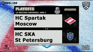 KHL - Spartak Moscow vs SKA St Petersburg - Gagarin Cup - Season 2021/22 - NHL 22