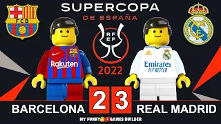 Barcelona vs Real Madrid 2-3 • Supercopa de España Semifinal 2022 • Highlights and Goals in Lego