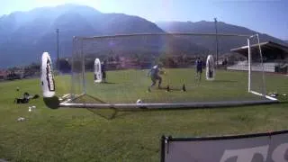 Massimo Marini: allenamento portieri del pescara calcio sulle varie tipologie di presa e parate.