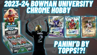 SHOCKING BOX...NOT IN A GOOD WAY... || 2023-24 Topps Bowman University Chrome Hobby Box Review
