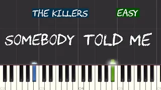 The Killers - Somebody Told Me Piano Tutorial | Easy