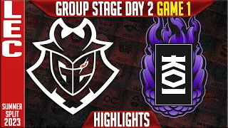 G2 vs KOI Highlights Game 1 | LEC Summer 2023 Groups Day 2 | G2 Esports vs KOI G1