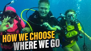 How we choose where we go & some Fun - diving and more / Sailing Aquarius Ep.134