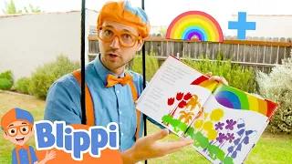 Blippi Learns Colors Of The Rainbow With The Penguins Love Colors Book | Educational Videos For Kids