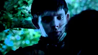 Merlin 5x13 - Arthur/Morgana/Merlin scene