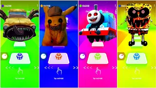 Car Exe - Pikachu Exe - Train Thomas exe - SpongeBob Exe Song Tileshopedmrush #pikachu #tileshop