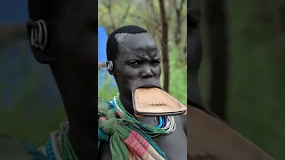 Surma Tribe in Ethiopia | Women Wear Lip Plates #shorts