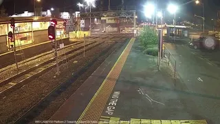 V/Line train smashes through Lydiard Street gates Ballarat (part 1)