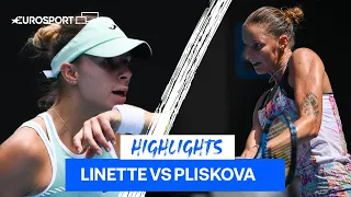 Linette STUNS Pliskova in Quarter-Final | Australian Open Highlights | Eurosport Tennis