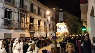 Recogida Virgen de La Amargura titular del Paso Blanco. Lorca 2024. Viernes Santo.