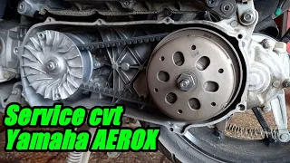 cara service cvt motor yamaha aerox sangat mudah