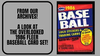 1986 Fleer Baseball Card Set! The Most Overlooked Set From the 80's!