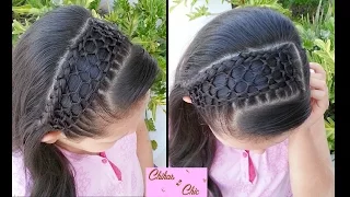 Peinado: Tejido Panal de Abejas!!/Malla (Diadema con cabello) | Chikas Chic