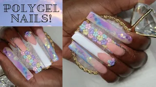 Acrylic Nails Tutorial PolyGel Nails🌼🌸🌺|New Nail Drill Review