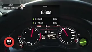 Audi A6 Allroad 3.0tdi разгон 0-100 0-200 Acceleration