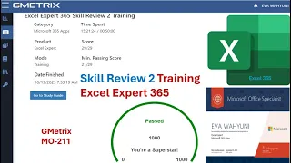 GMetrix Skill Review 2 Training Excel Expert 365 MO-211